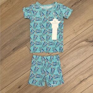 Little Pajama Co toddler fireworks pajamas
